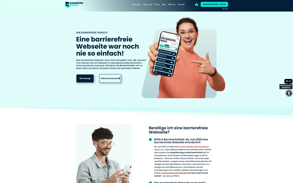 Website für Barrierefrei Digital